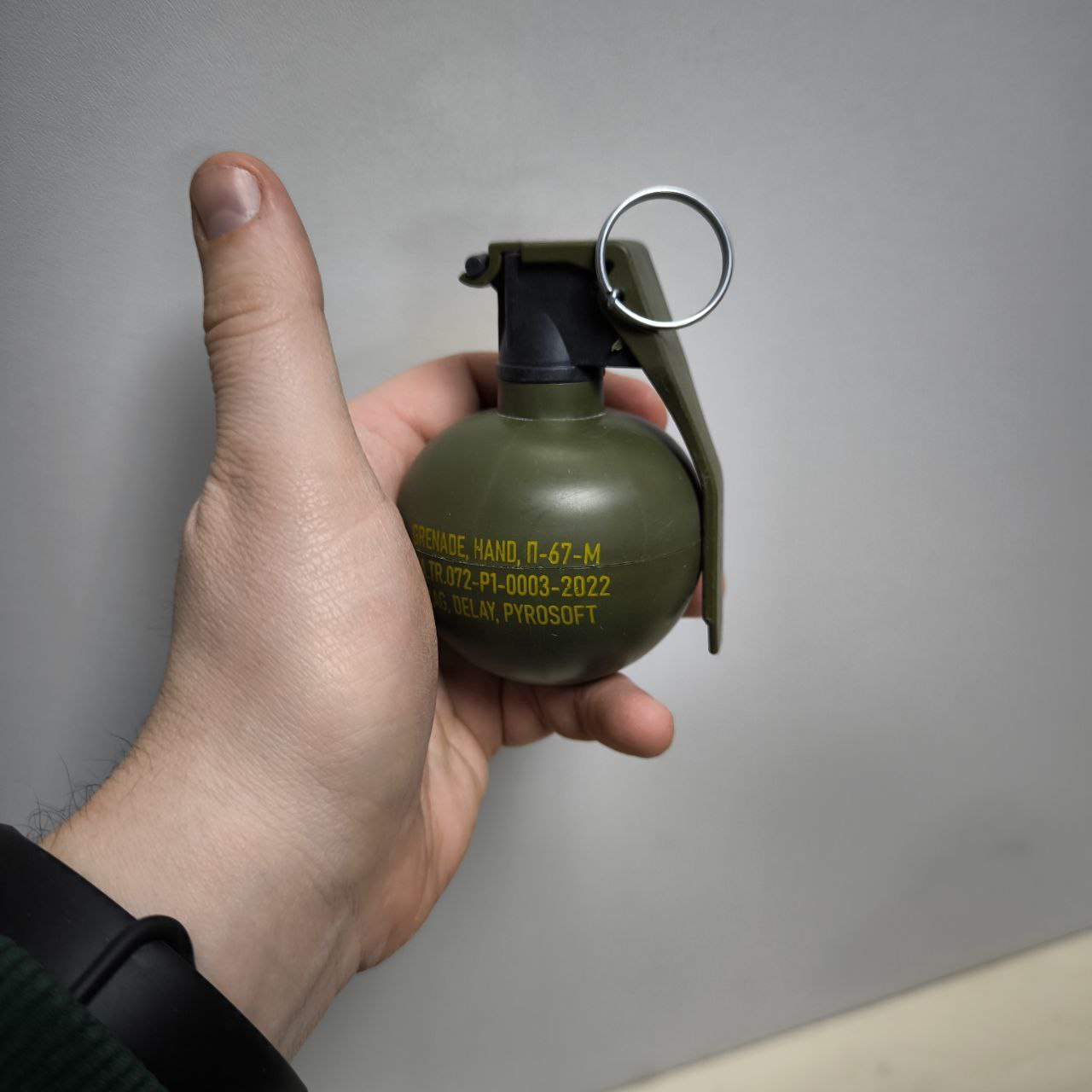П-67-М граната учбова NATO, з чекою, Крейда, Pyrosoft П-67-М НАТО Гранати навчальні